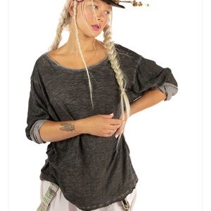 Magnolia Pearl Viggo Tee “Dharma Dye” 🖤🩶 NWT